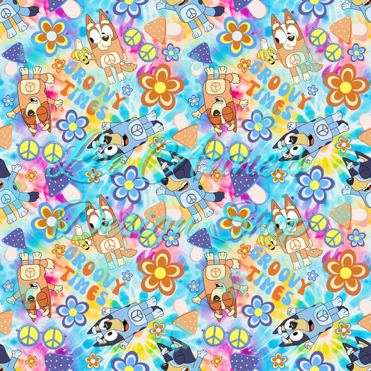 Blue Dog Seamless