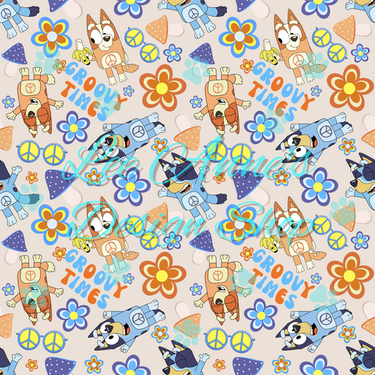 Blue Dog Seamless