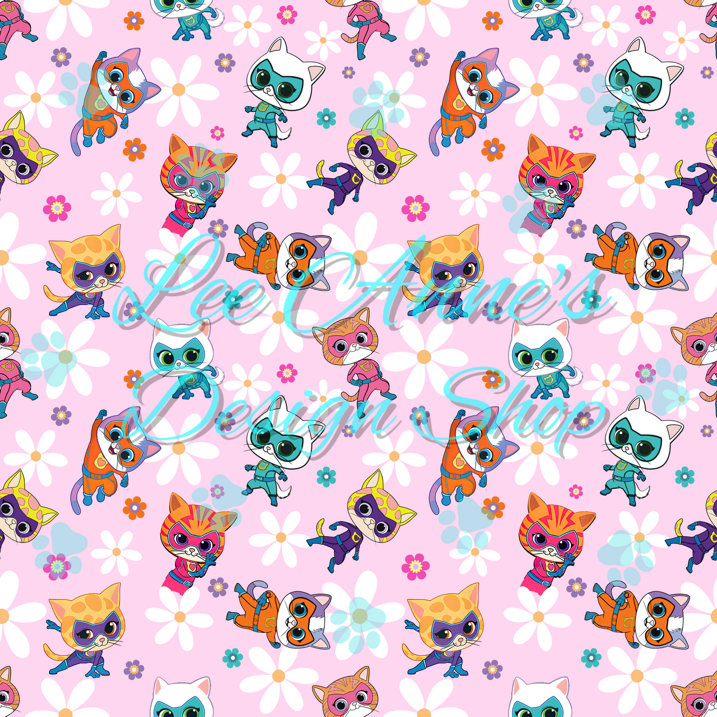 Hero Kitties Seamless w/Matching Coord
