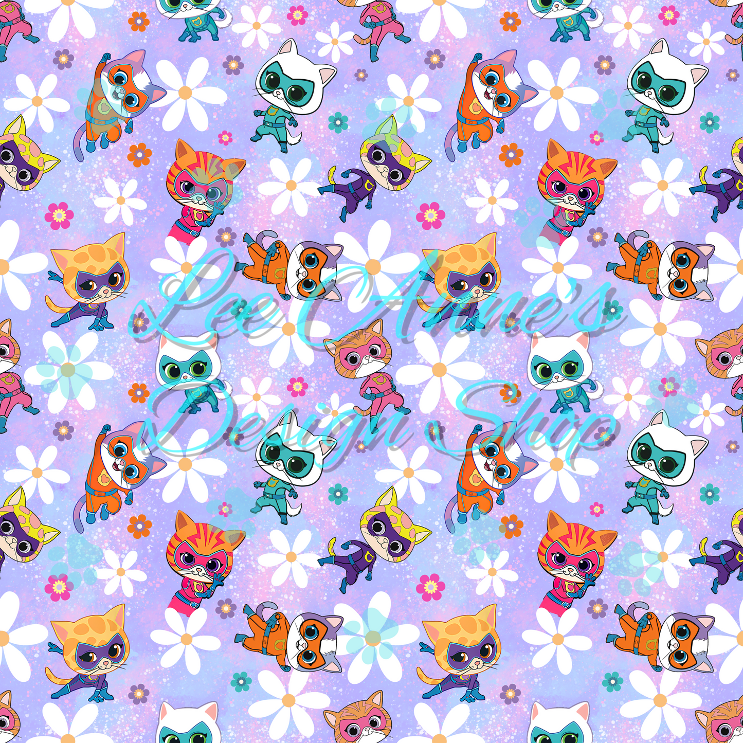 Hero Kitties Seamless w/Matching Coord