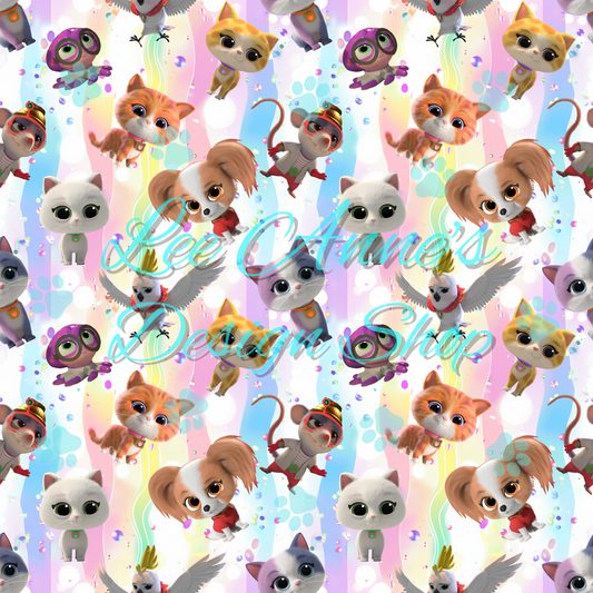 Hero Kitties Seamless w/Matching Coord