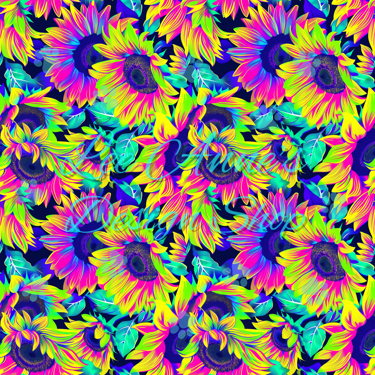 Neon Floral Seamless