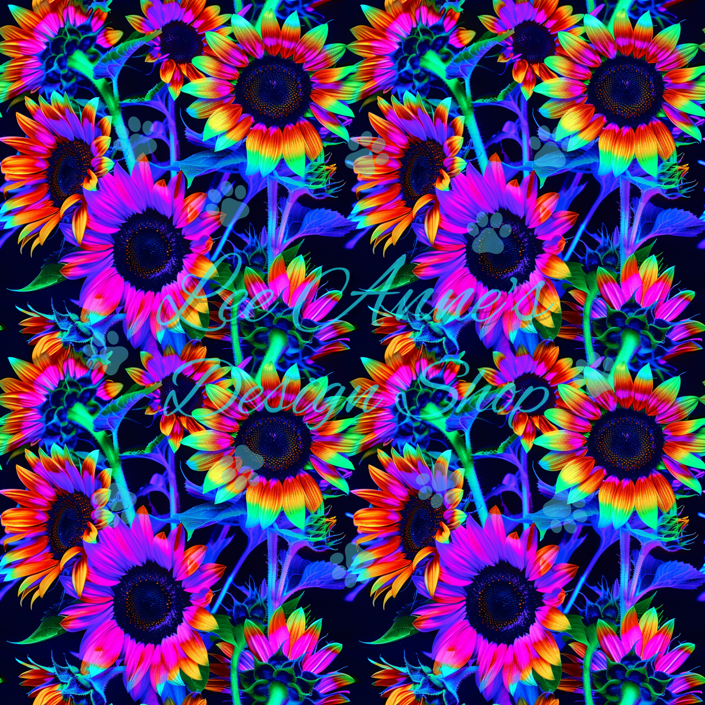 Neon Floral Seamless