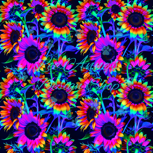Neon Floral Seamless