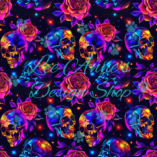 Neon Floral Seamless