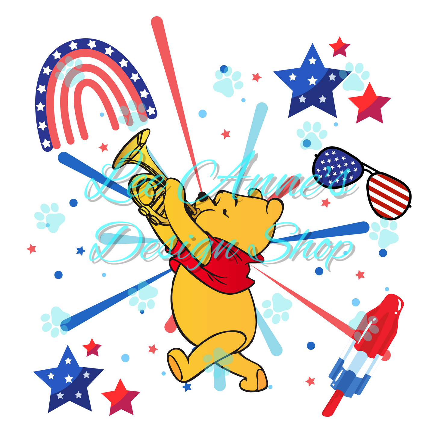 Fourth of July Bear Sublimation