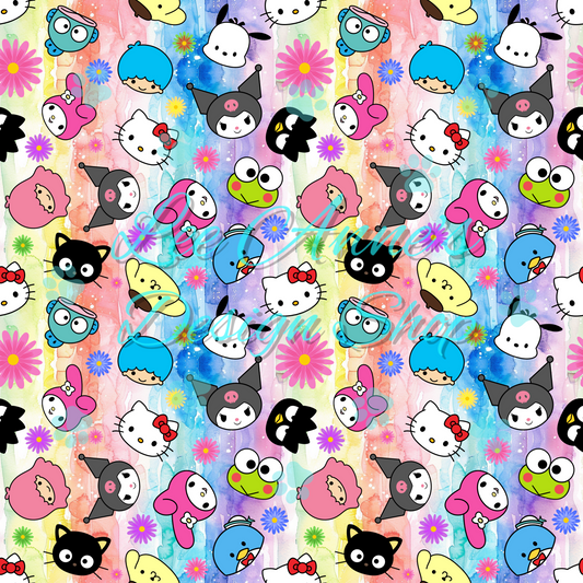 Kitty Friends Seamless
