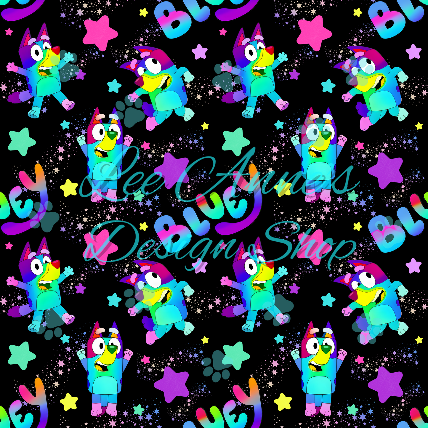 Blue dog Seamless