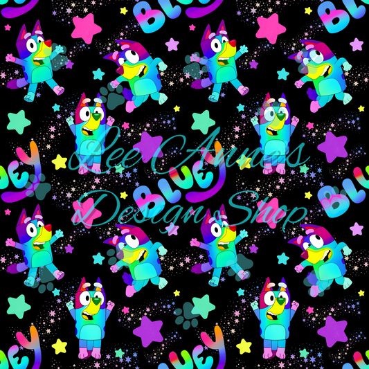 Blue dog Seamless