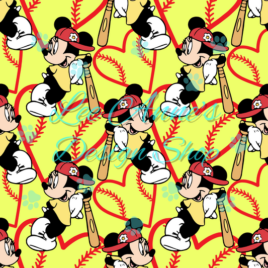 Mouse Baseball Seamless