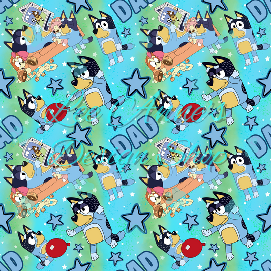 Blue Dog Seamless