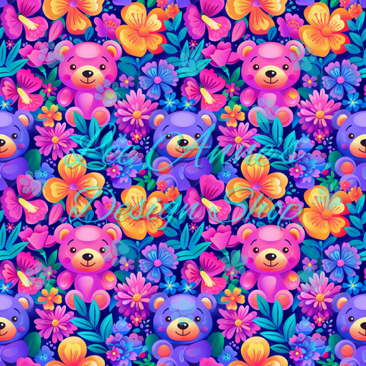 Rainbow Teddy Seamless