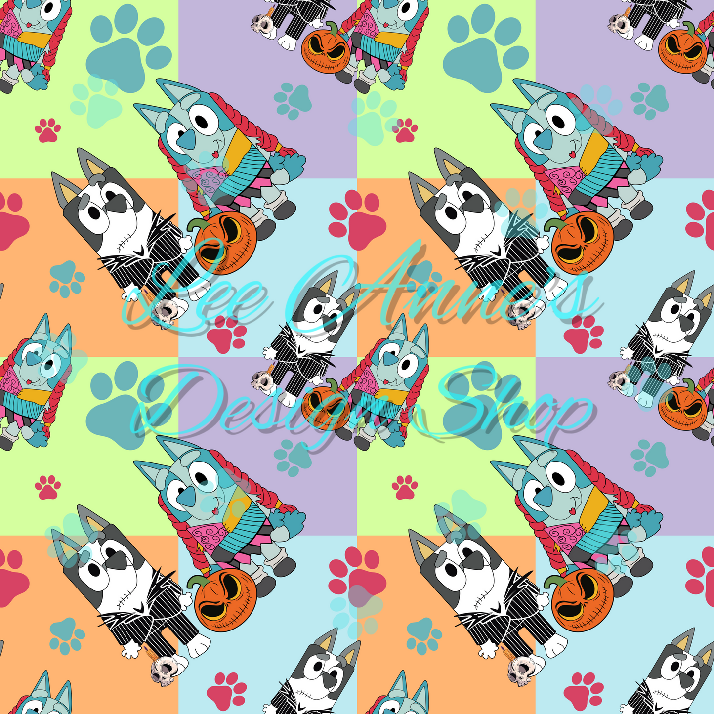 Blue Dog NBC Mashup W/Coord Seamless