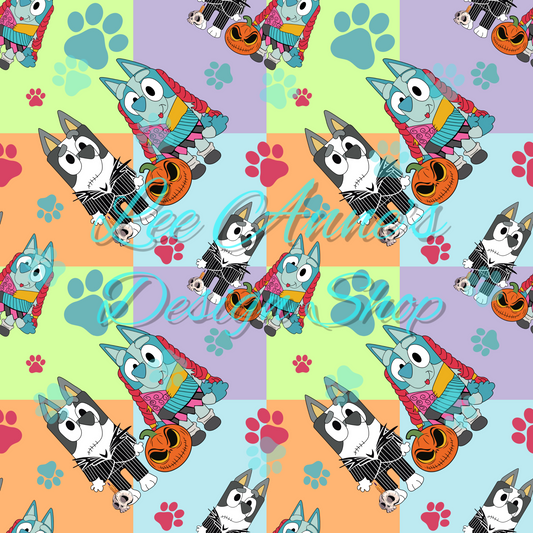 Blue Dog NBC Mashup W/Coord Seamless