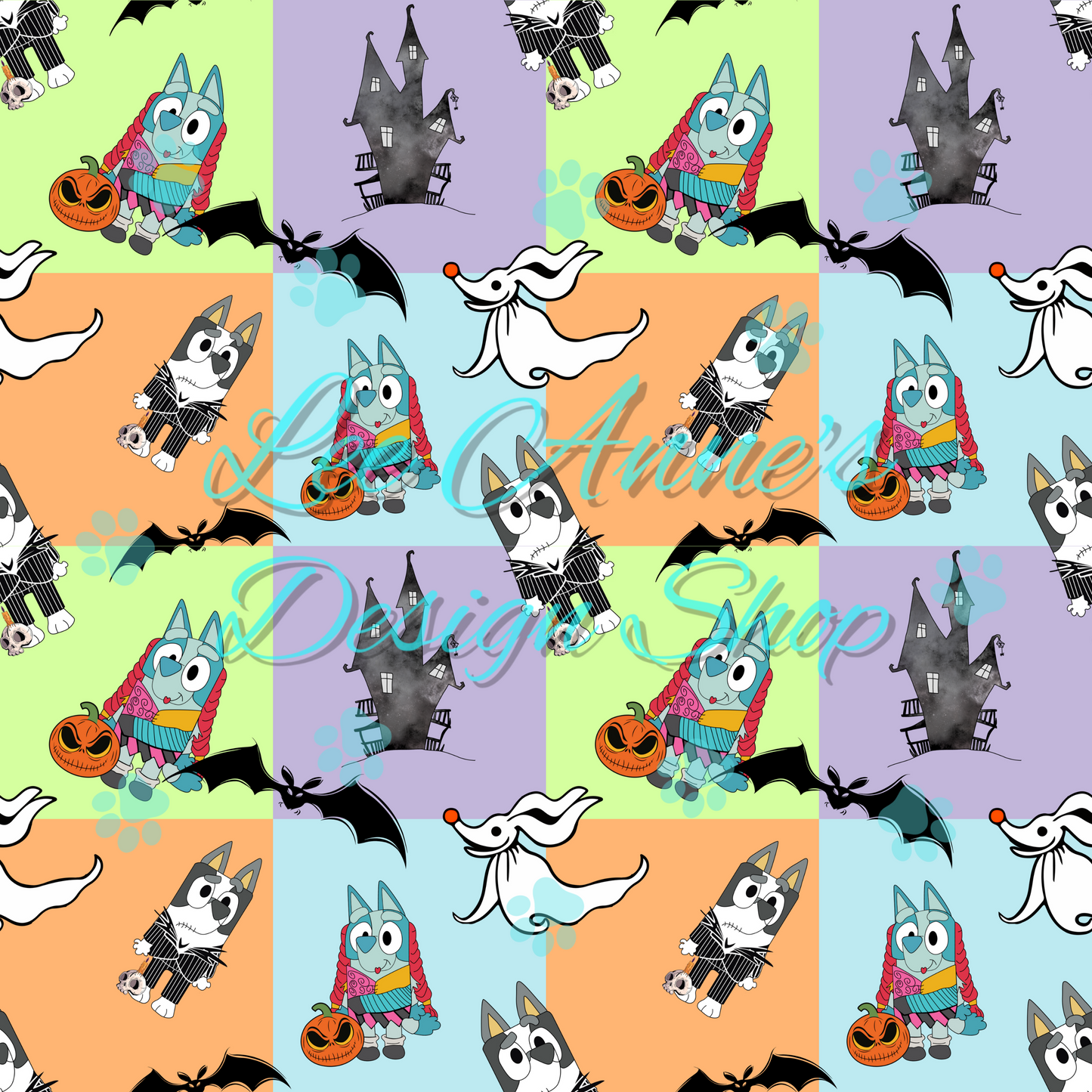 Blue Dog NBC Mashup W/Coord Seamless
