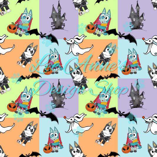 Blue Dog NBC Mashup W/Coord Seamless