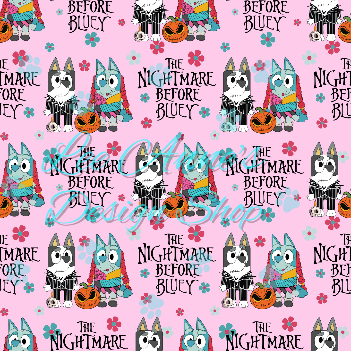 Blue Dog NBC Mashup W/Coord Seamless