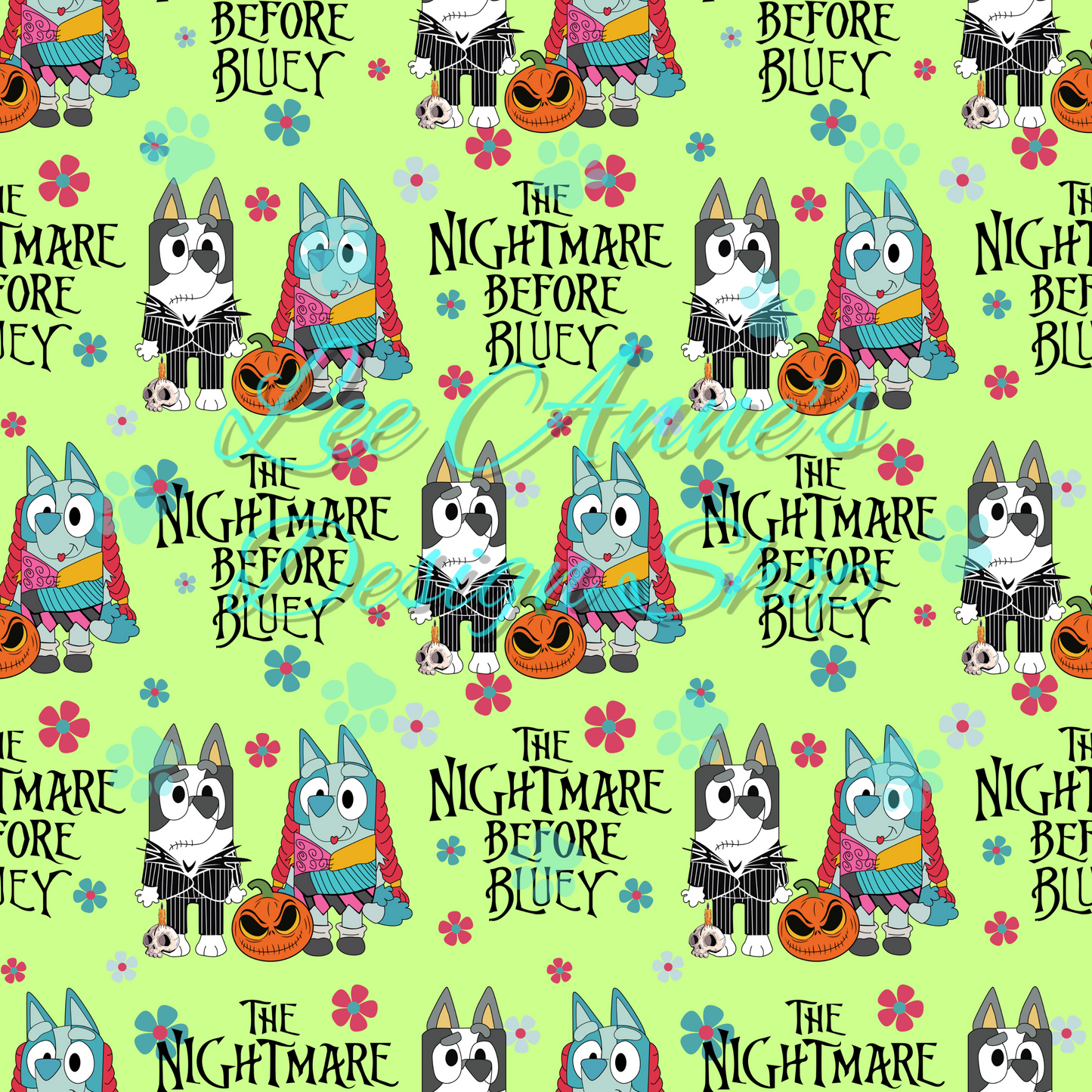 Blue Dog NBC Mashup W/Coord Seamless