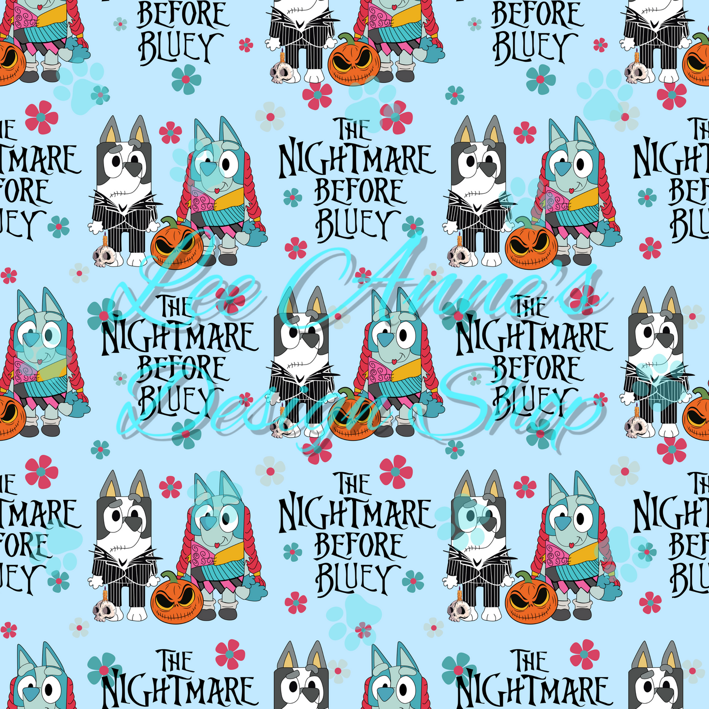 Blue Dog NBC Mashup W/Coord Seamless