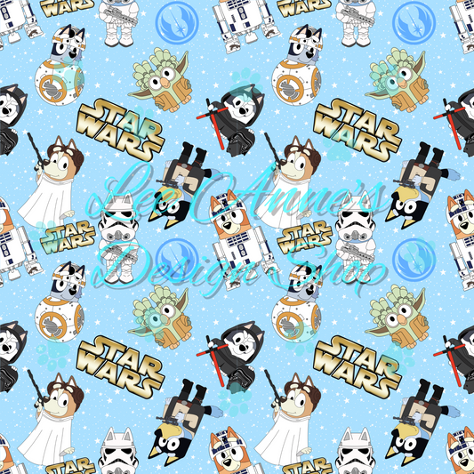 Blue Dog Galaxy Mashup Seamless