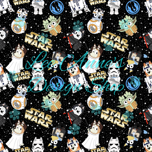 Blue Dog Galaxy Mashup Seamless
