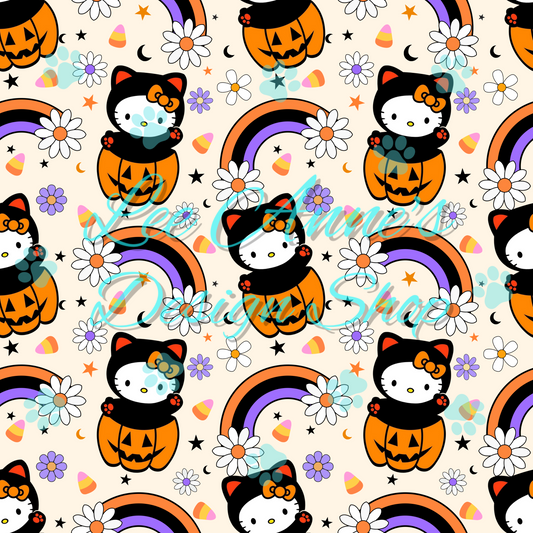 Halloween Kitty Seamless