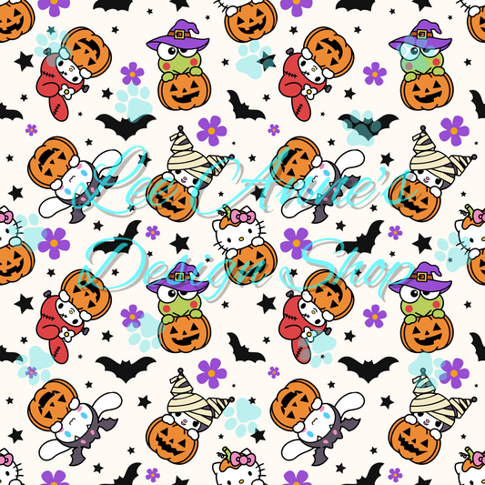 Halloween Kitty Seamless