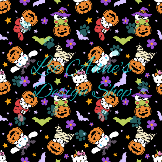 Halloween Kitty Seamless