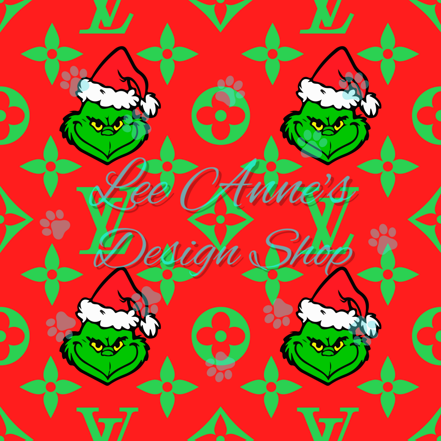 Boujee Green Guy Christmas Seamless