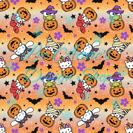 Halloween Kitty Seamless