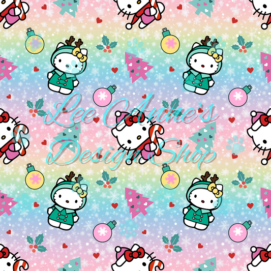 Christmas Kitty Seamless