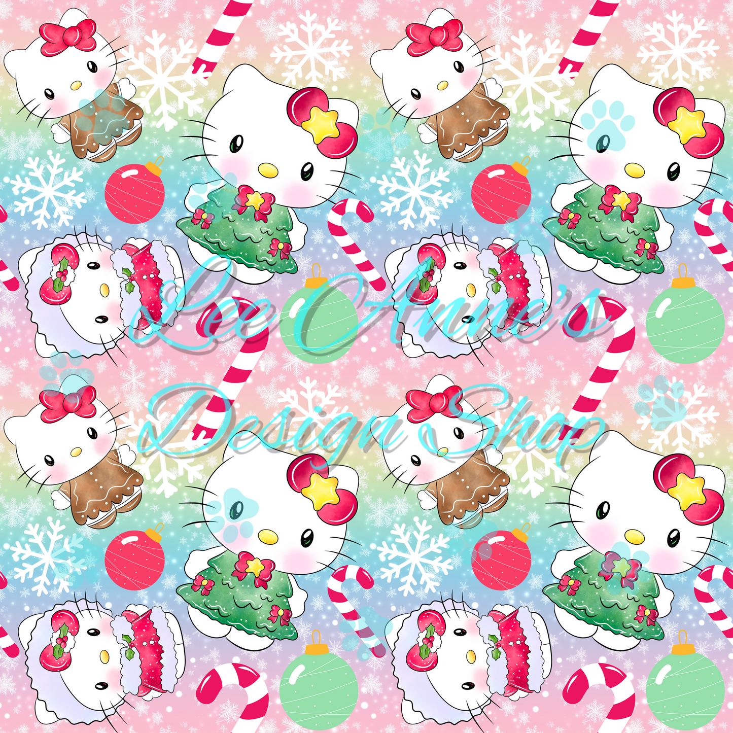 Christmas Kitty Seamless