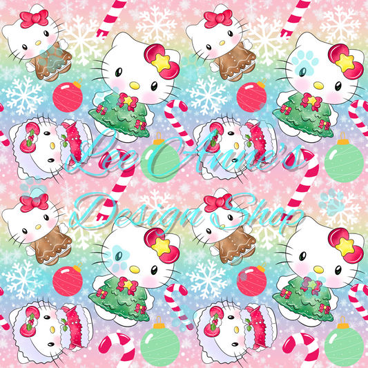 Christmas Kitty Seamless