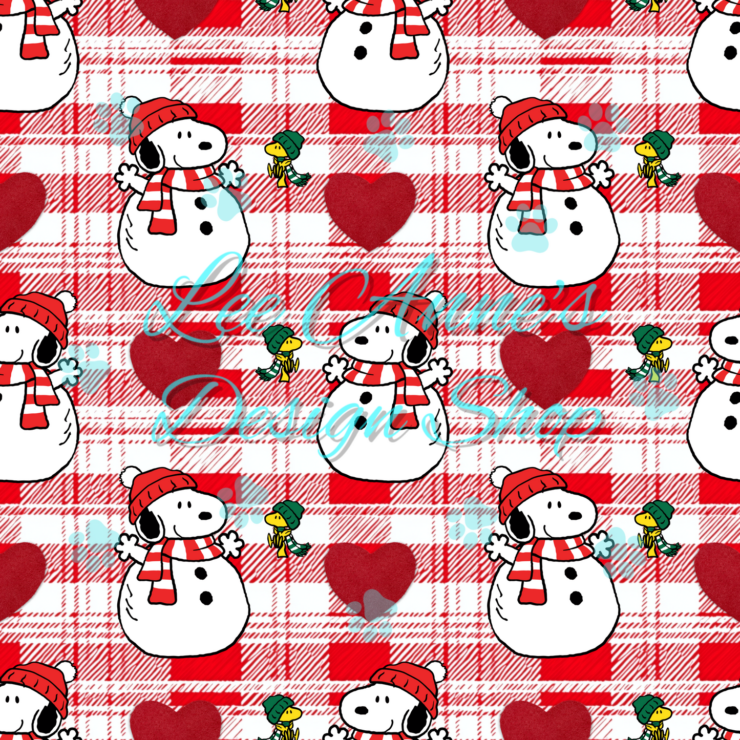 Snoopy Valentines Seamless