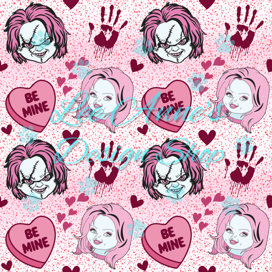 Horror Valentines Seamless