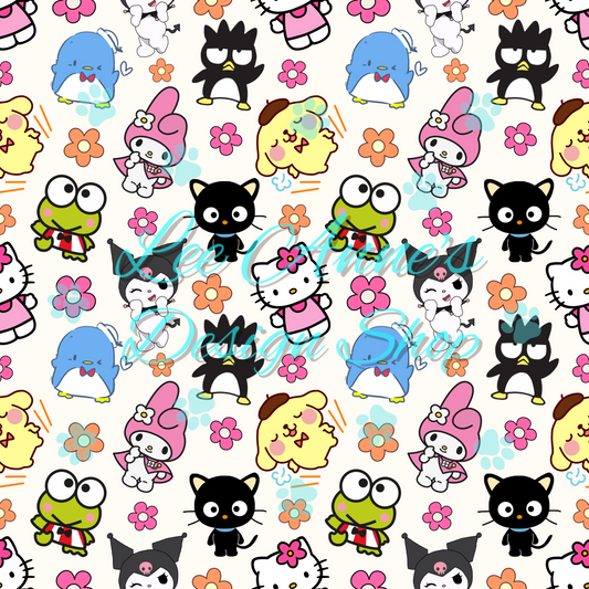 Kitty Friends Seamless
