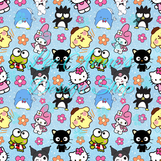 Kitty Friends Seamless