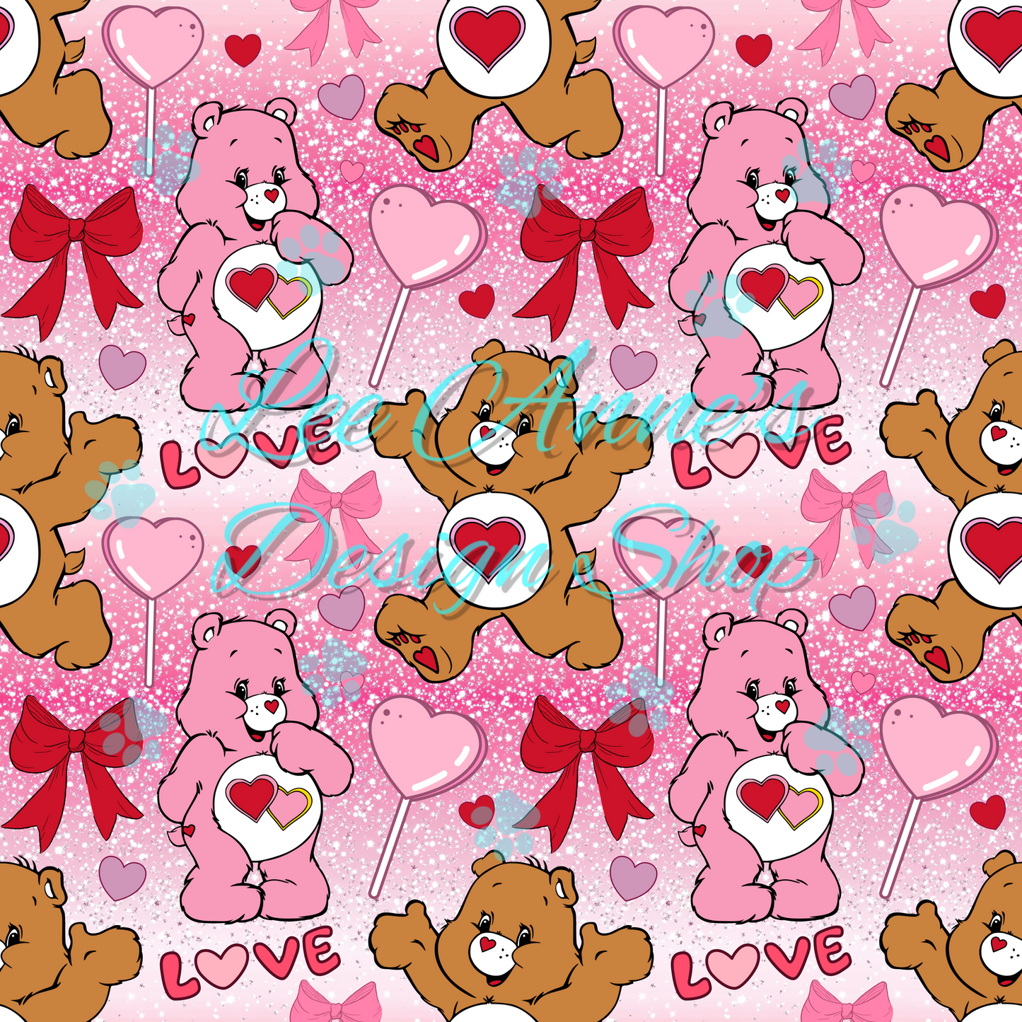 Valentines Bear Seamless