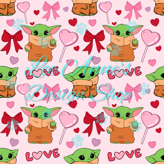 Valentines Alien Seamless