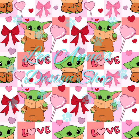 Valentines Alien Seamless