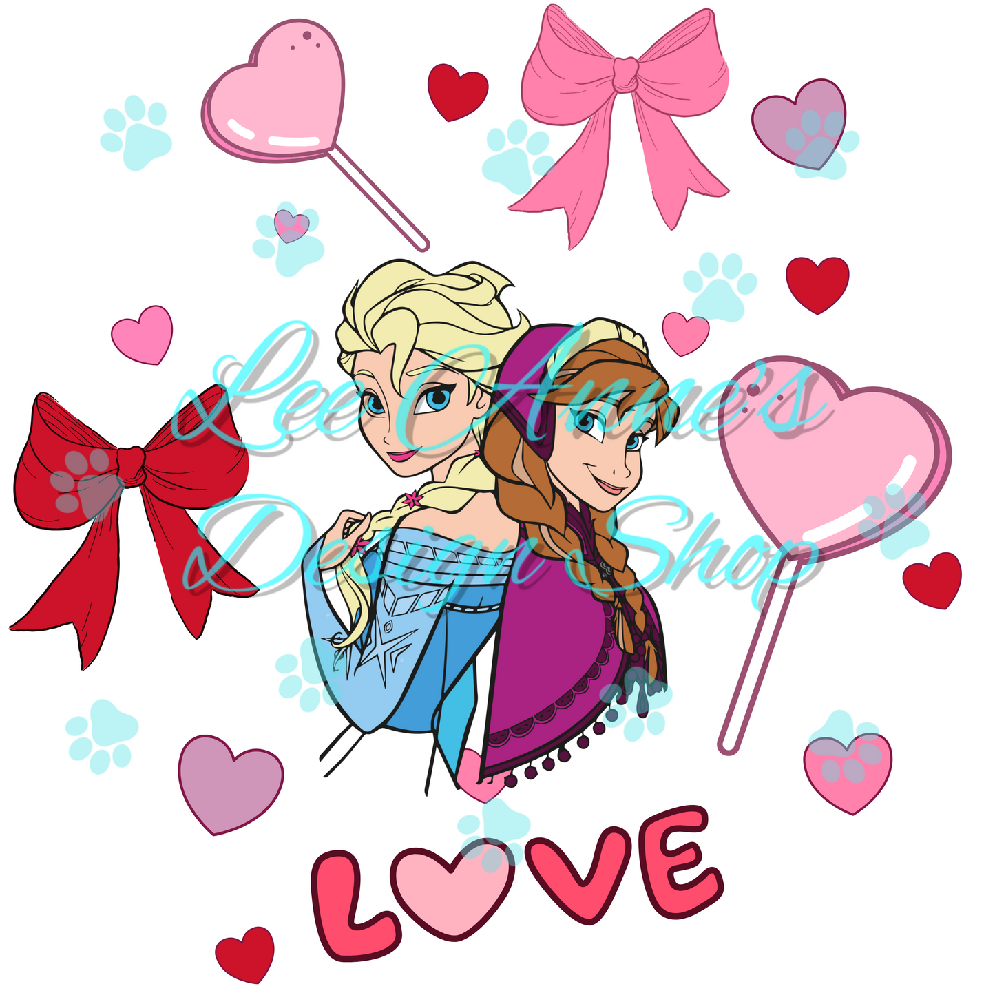 Valentines Princess Sublimation