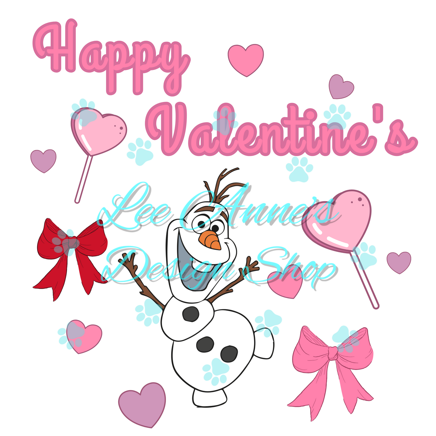 Valentines Snowman Sublimation