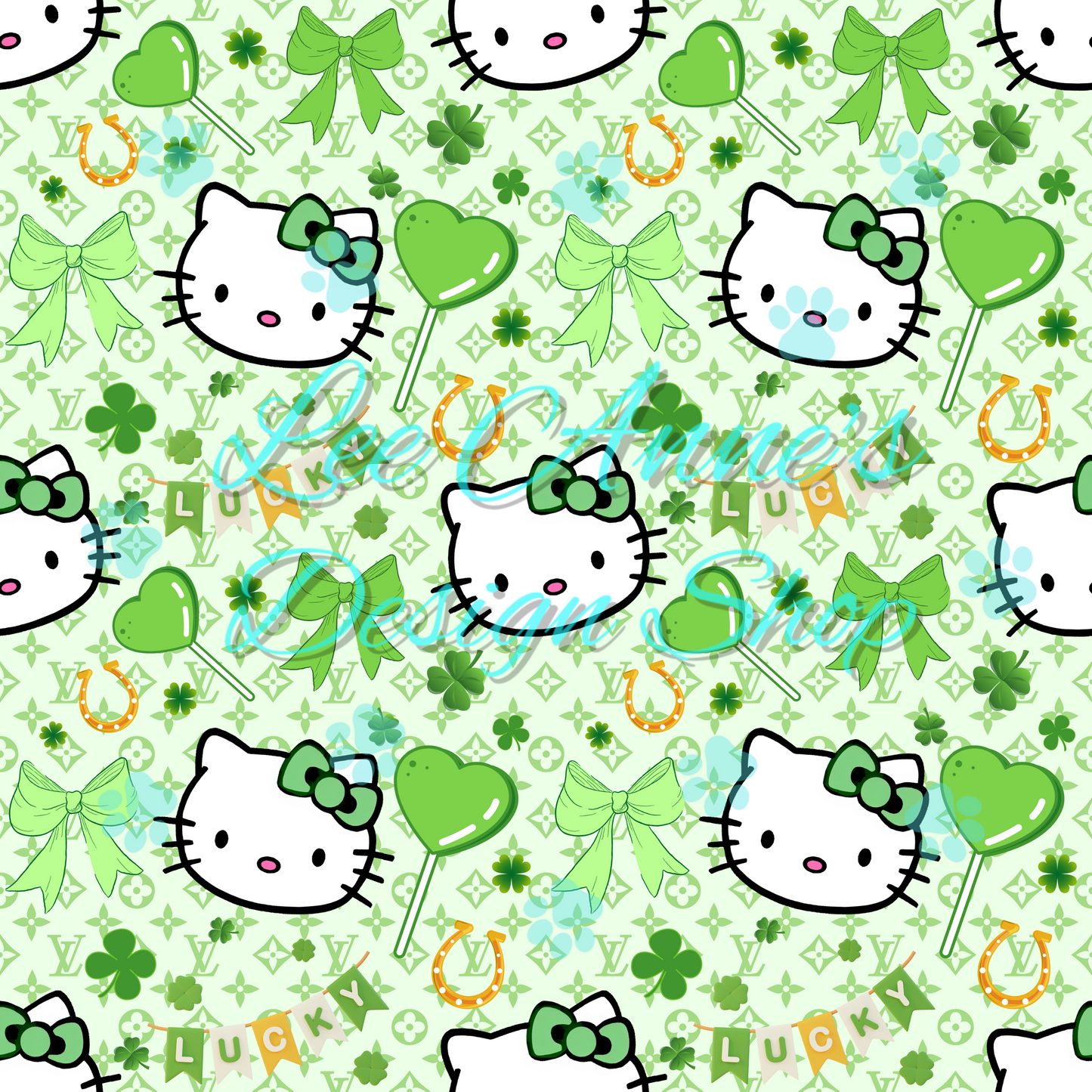 St. Patty Kitty Boujee Seamless