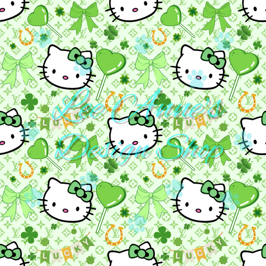 St. Patty Kitty Boujee Seamless