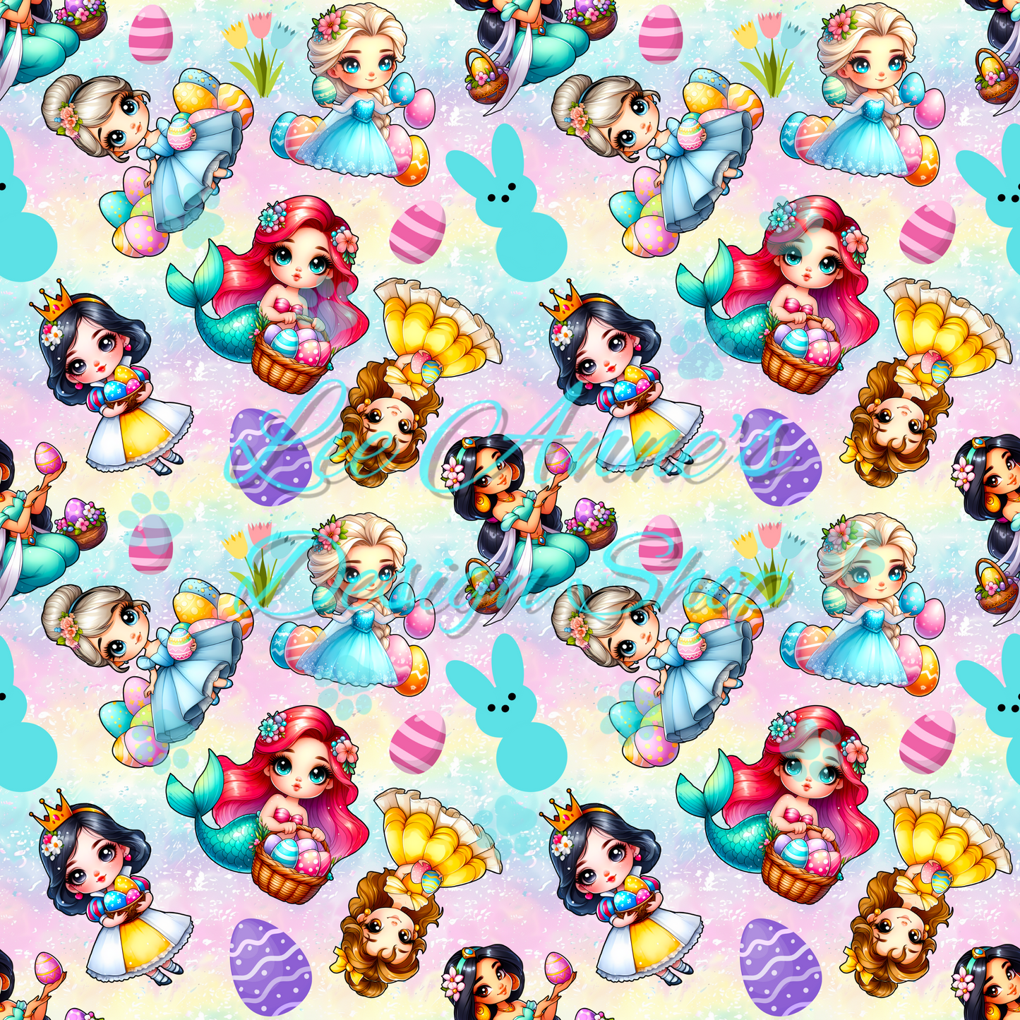 Baby Princess Easter Seamless