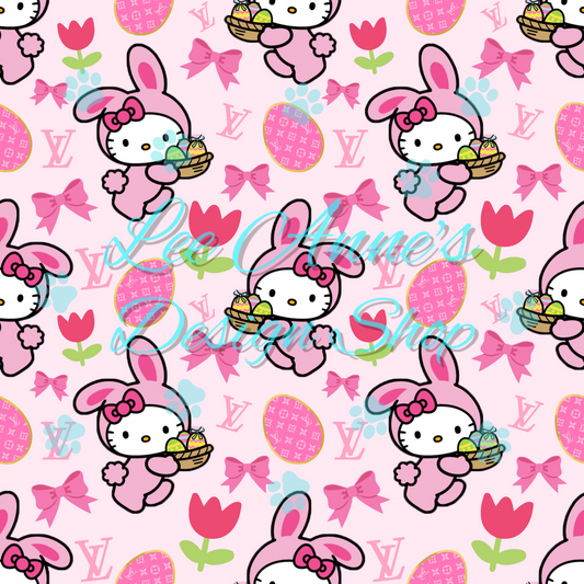 Easter Kitty Boujee Seamless