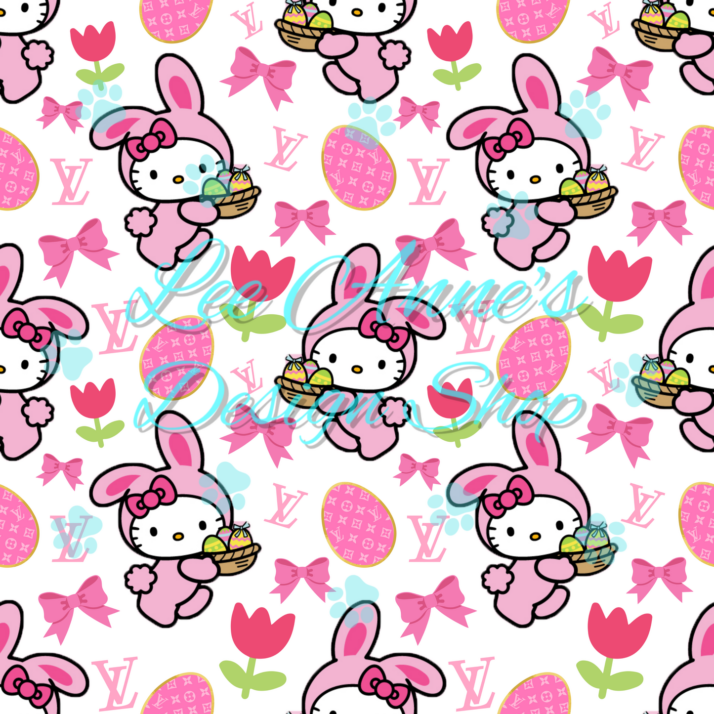 Easter Kitty Boujee Seamless