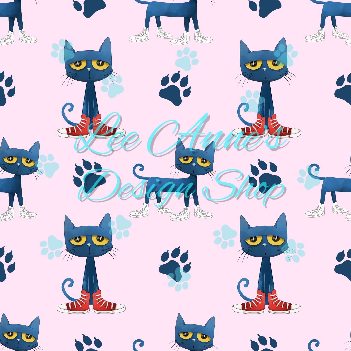 Blue Cat Seamless