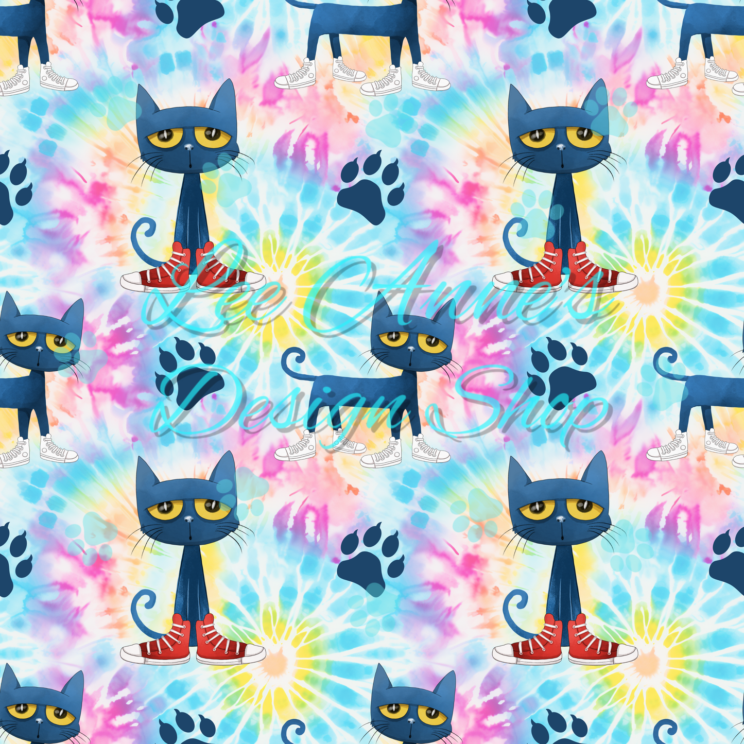 Blue Cat Seamless
