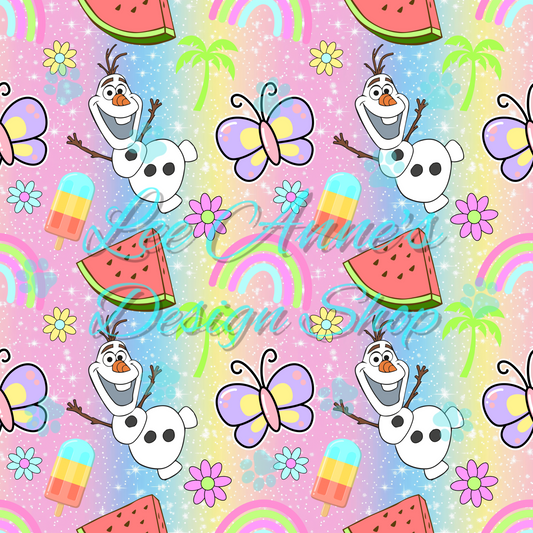 Snowman Summer Seamless